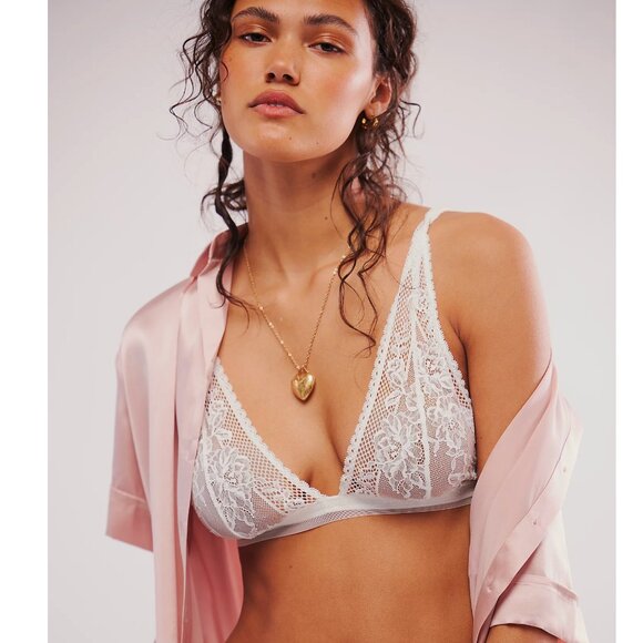 Free People Care FP Reya Lace Bralette Bra Top - Picture 1 of 7